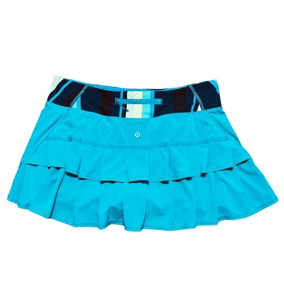 Lululemon Run Pace Setter Skort In Blue Surge Sz 10 - Picture 9 of 16
